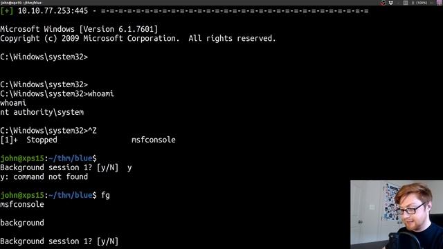 TryHackMe! EternalBlue/MS17-010 in Metasploit смотреть онлайн