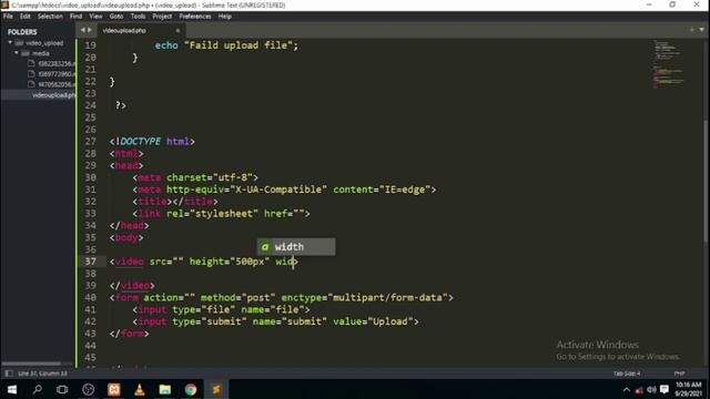 VIDEO UPLOAD ERROR IN PHP смотреть онлайн