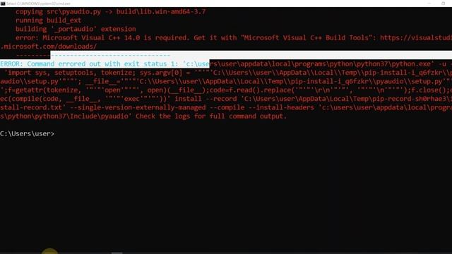 PyAudio Installation Problem Solved | Install pyaudio without error [Hindi] смотреть онлайн