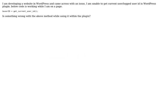 Wordpress: How can I retrieve current user id within wordpress plugin? смотреть онлайн