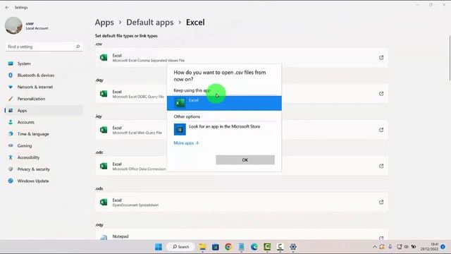 Windows 11 Home : How to set Default App to open .csv Files смотреть онлайн