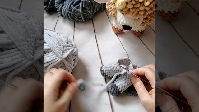 Амигуруми. Мк овечка из плюшевой пряжи крючком. Часть 1 смотреть онлайн