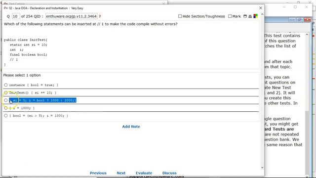 You must initialise a constant in an instance block or every constructor (eware.ocpjp.v11.2.3464 смотреть онлайн