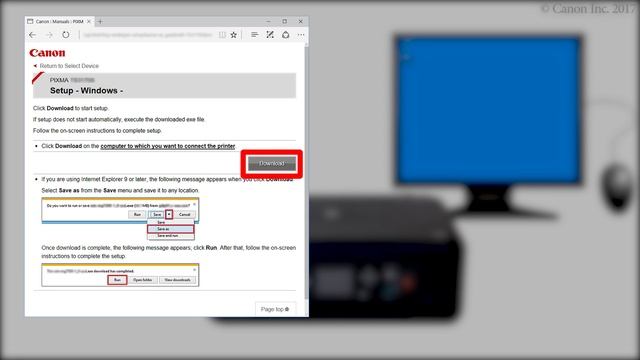 Connecting the printer and a computer - 1/4 (Windows) (TS5100 series) смотреть онлайн