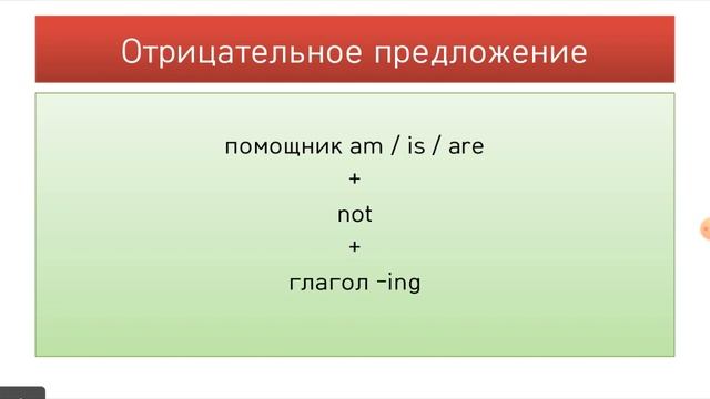 Английская грамматика. Настоящее длительное время. смотреть онлайн