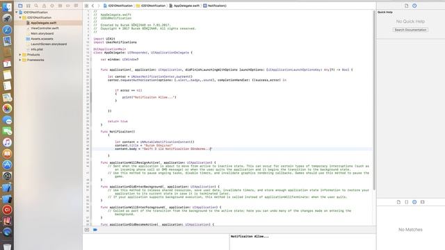 iOS 10 Local Notification & Reset Icon Badge Swift-3 xCode 8 смотреть онлайн