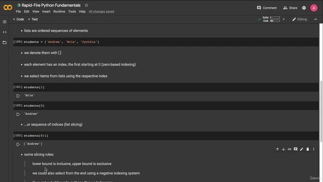 9. Containers I - Lists смотреть онлайн