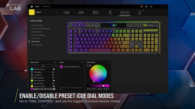 How To Set Up CORSAIR K100 RGB Keyboard Control Wheel in iCUE 5 смотреть онлайн