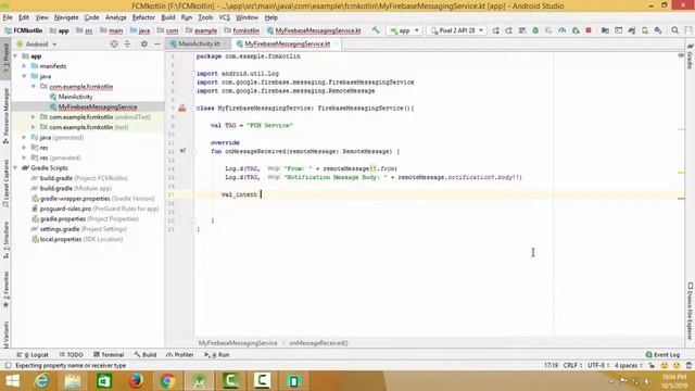 Firebase push notification using Kotlin: Android tutorial смотреть онлайн