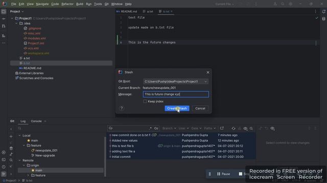 How to Save changes for future in intellij idea github | stash changes | unstash changes смотреть онлайн