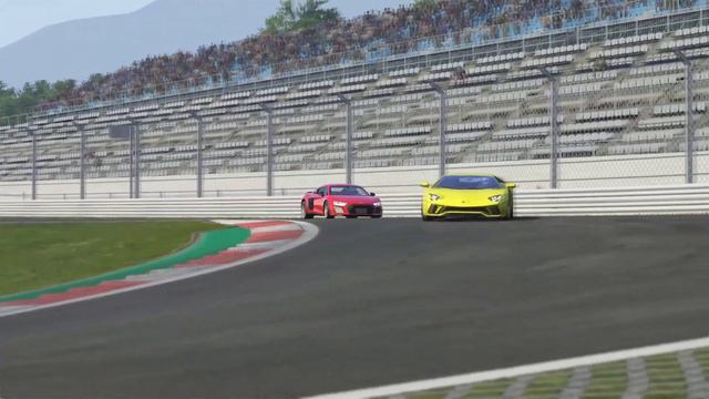 Audi R8 V10 2020 vs Lamborghini Aventador S at Fuji Speedway GP Short смотреть онлайн