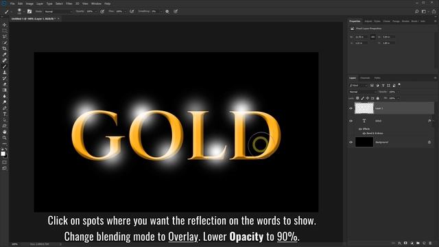 Gold Text Effect in Photoshop CC смотреть онлайн