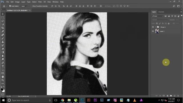 Photoshop Tutorial : Creating a Halftone (dotted) effect | Creative Bro смотреть онлайн
