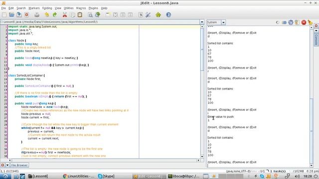 Algorithms In Java | Sorted Linked List | Full Code Shown смотреть онлайн