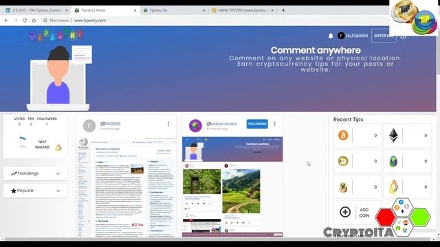 [ICO ITA REVIEW] Tipestry, Commenta, Vota e Guadagna cryptocurrency смотреть онлайн