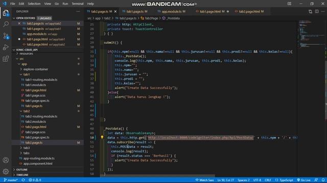 VIDEO PENJELASAN MEMBUAT CREATE DATA MENGGUNAKAN IONIC & API смотреть онлайн