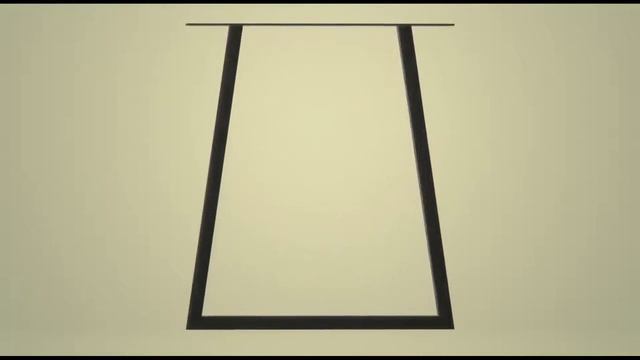 Pied de table en métal trapèze plat - STOCKHOLM - Vue 3D смотреть онлайн