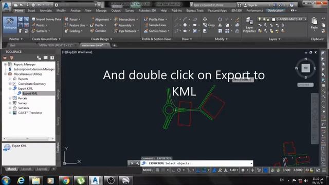 Export your drawing to Google Earth using Civil 3D 2017. смотреть онлайн