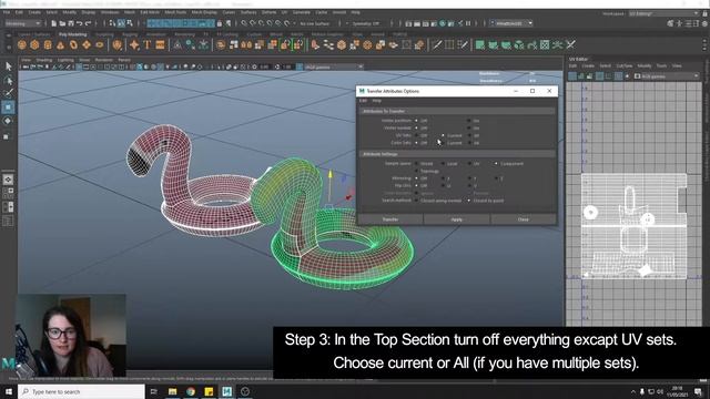 How to Copy UVs in Maya between identical meshes using the Transfer Attributes Tool смотреть онлайн