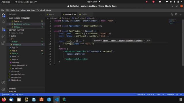 React.Js - How to handle useContext Hook tutorial - Part 2 смотреть онлайн