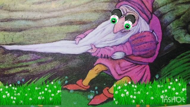 Бабушка читает на ночь сказку Беляночка и Розочка