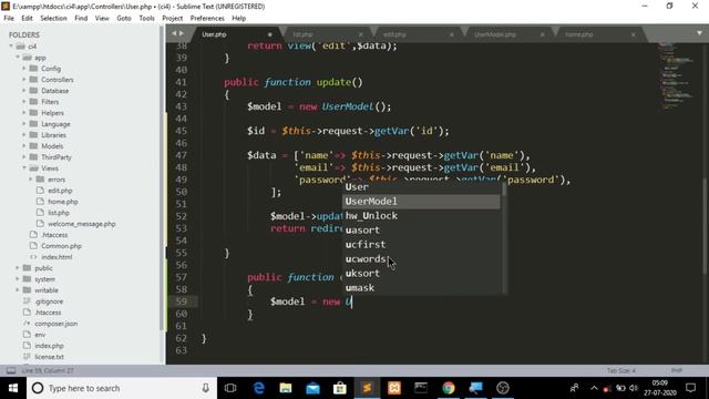 How to Delete Data of Database using Codeigniter 4 tutorial in hindi смотреть онлайн