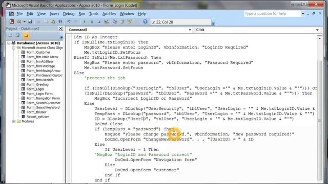 Create Login Form Access Database Part 3 смотреть онлайн