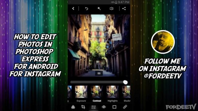 How to Edit Photos for Instagram using Photoshop Express | FordeeTV смотреть онлайн
