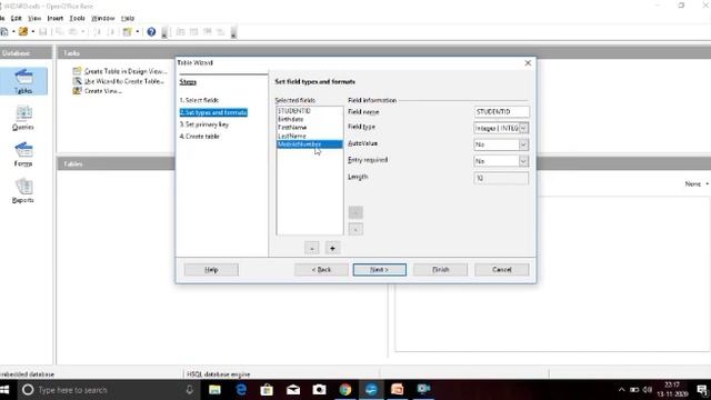 Creating Table Using Table Wizard смотреть онлайн