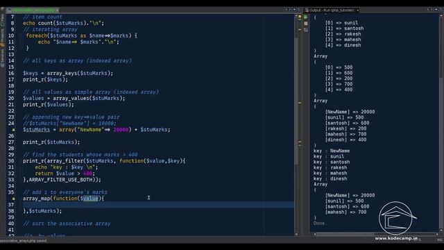 Php Core : 06 : Arrays as Maps ( Associative Arrays ) смотреть онлайн
