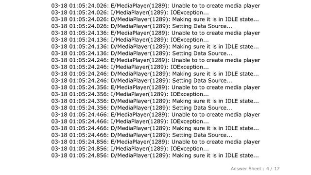 Android : MediaPlayer.setDataSource causes IOException for valid file смотреть онлайн