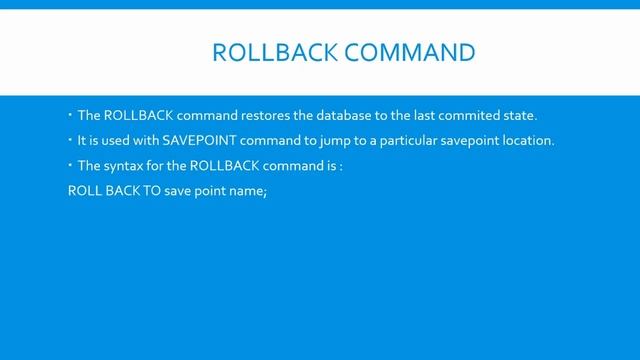 TRANSACTIONAL CONTROL LANGUAGE Commands | Database Concepts in Tamil смотреть онлайн