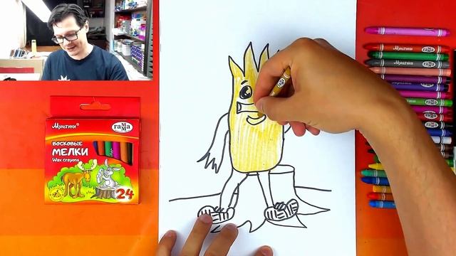 Как нарисовать ЛЕШЕГО из Русской сказки - рисуем с папой смотреть онлайн