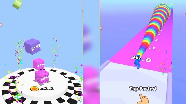 ? Happy Cube 2048 (8192k) Vs Layer Man 3D: Run & Collect Gameplay Walkthrough New Update Part #1