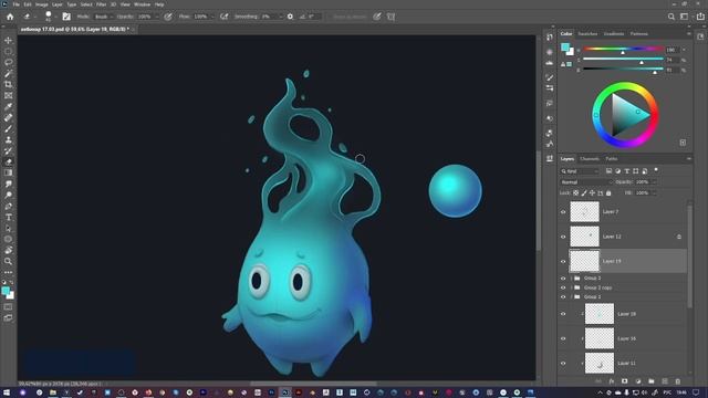 Рисуем персонажа-каплю в Adobe Photoshop | уроки для новичков смотреть онлайн