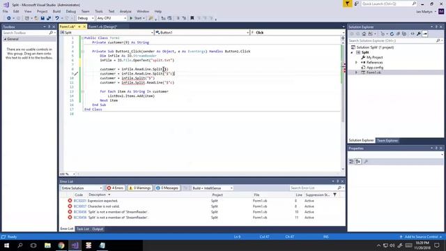 The Split Method in Visual Basic and how it relates to ReadLine and Files (12.2 VB Tournament) смотреть онлайн