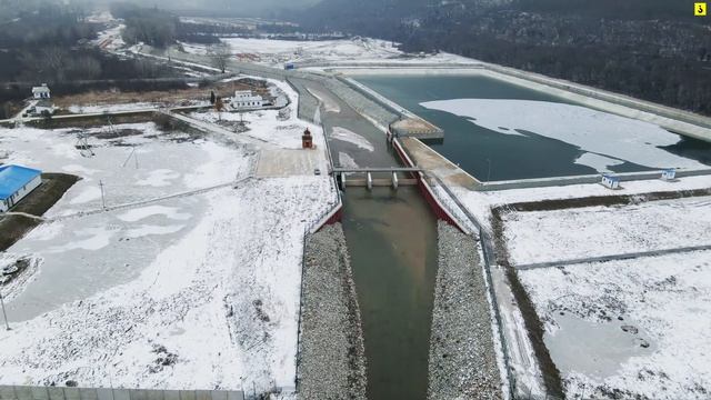 Устье реки Бельбек и Бельбекский водозабор. Начало недели морозов в Крыму. смотреть онлайн