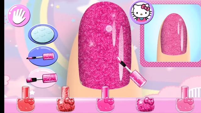 Красим ногти, игра маникюр, hello kitty смотреть онлайн