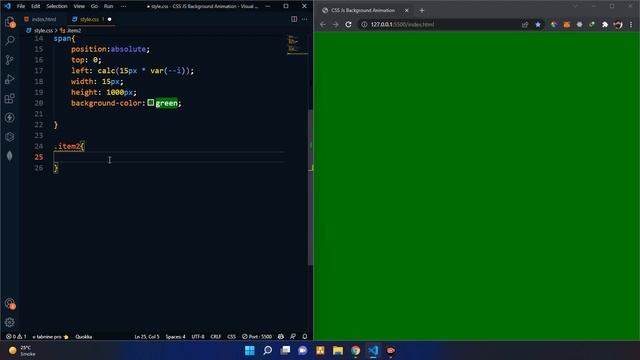 CSS JS Background Animation смотреть онлайн