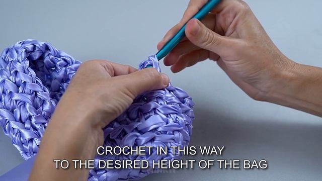 Easy Crochet Bag With Satin Ribbon!