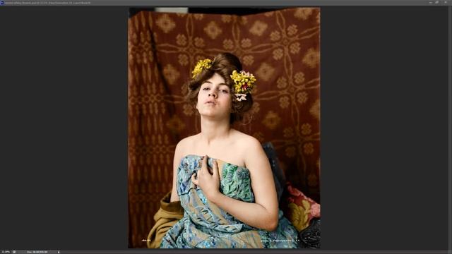 Artist's Model, Commercial Art Revived (C1905) Photoshop Colourisation смотреть онлайн