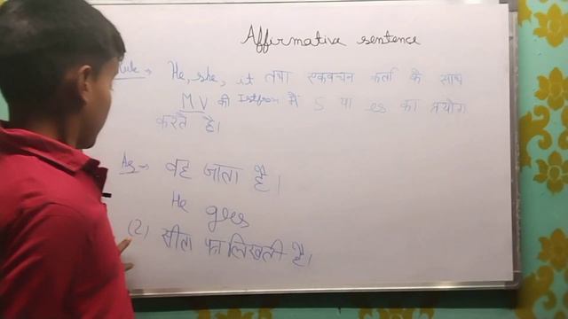Affirmative Rule--1 of Present indefinite tense #yt short video смотреть онлайн