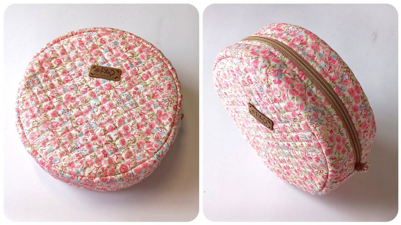 ШЬЮ КРУГЛУЮ КОСМЕТИЧКУ-СУМОЧКУ #шьюсама #мастеркласс #ручная_работа