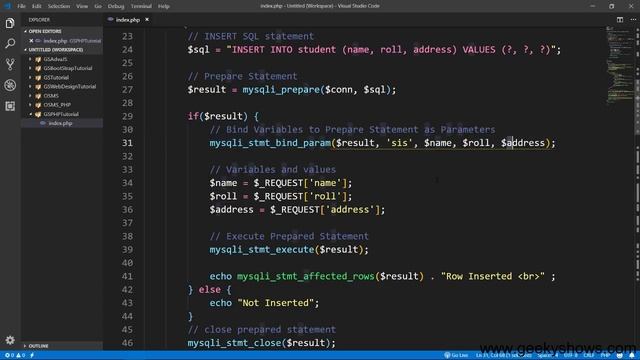 Insert Data into Database using Form MySQLi Procedural with Prepared Statement in PHP (Hindi) смотреть онлайн