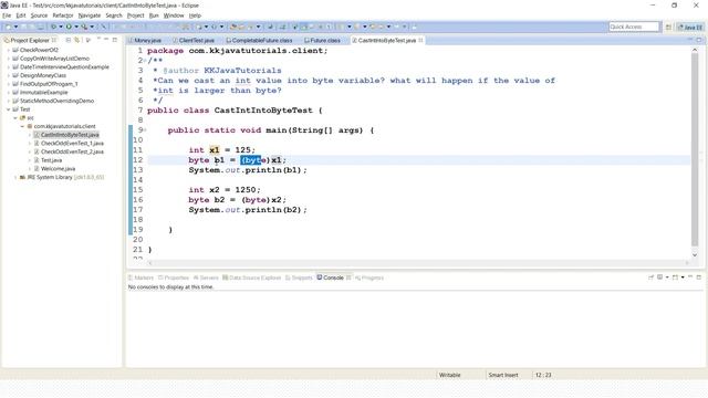 Can we cast an int value into byte variable what will happen if the value of int is larger than byt смотреть онлайн