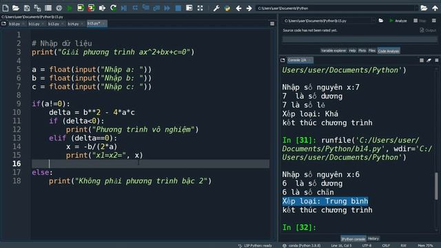 Lập trình Python - 15. Bài tập giải phương trình bậc 2 trong Lập trình Python смотреть онлайн
