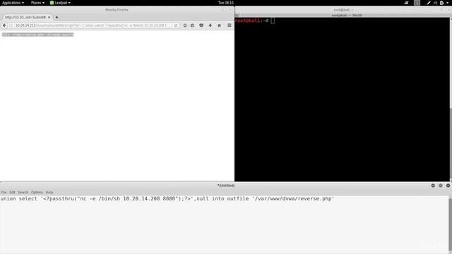 13.8. Getting A Shell & Controlling The Target Server Using an SQL Injection смотреть онлайн