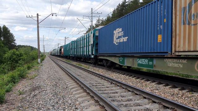 Пензячок на БМО, ВЛ10-1840 с грузовым поездом добренько прогудел смотреть онлайн