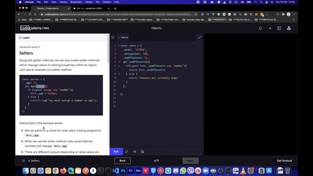 Javascript Objects Crash Course - Crushing Codecademy PRO WEB DEVELOPMENT career path Challenge смотреть онлайн