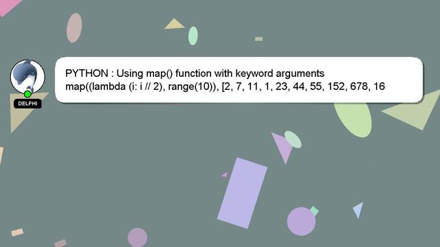 PYTHON : Using map() function with keyword arguments смотреть онлайн